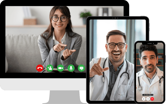 With Eden Telemed platform, you can speak to a doctor from any device.