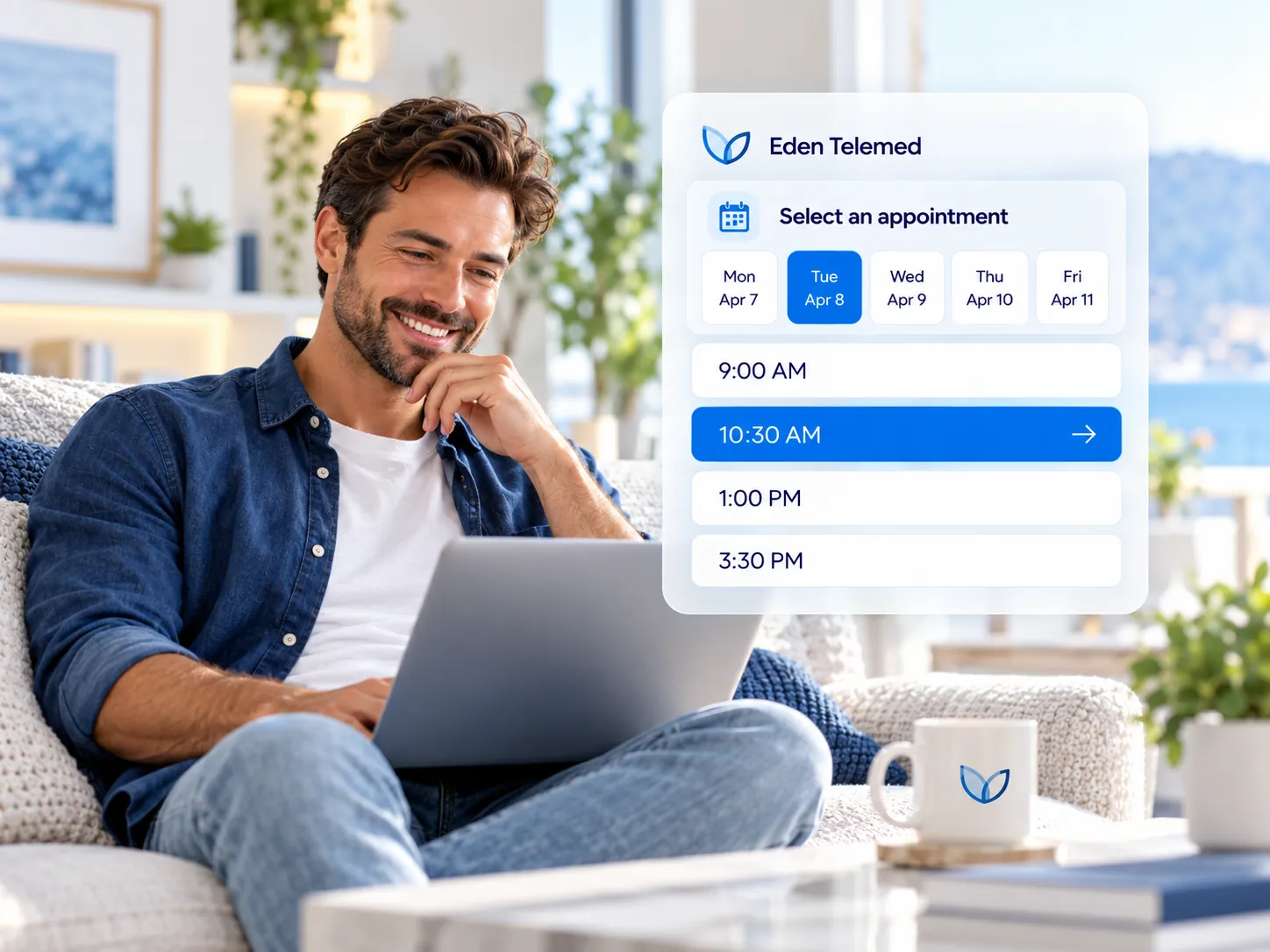 Patient booking a doctor's note appointment with Eden Telemed in Montreal