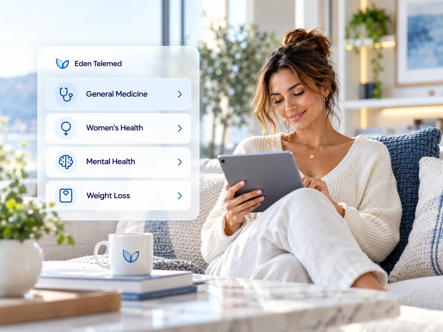 Patient choosing a doctor's note on the Eden Telemed app in Quebec